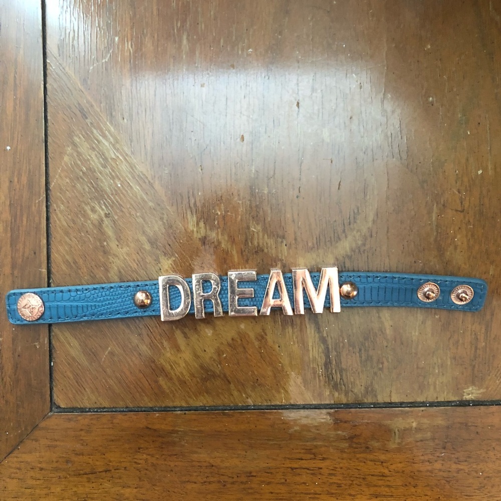 Dream Leather Snap Bracelet from BCBG in Teal